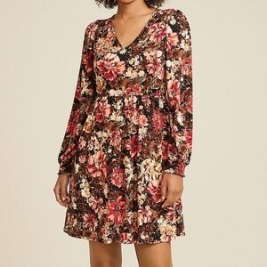 Maurices Floral Long Sleeve Dress Size XXL